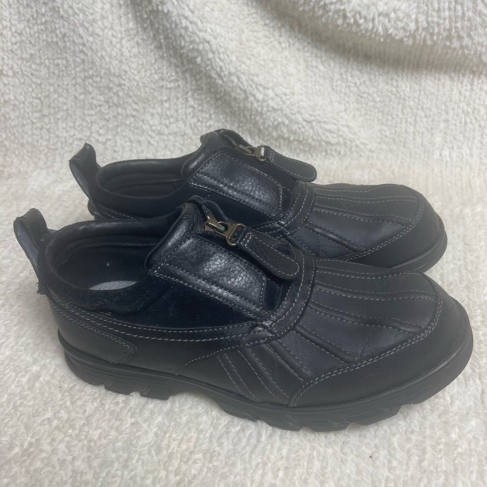 Marc Ecko Black Leather Men's Grierson Water Resistant Work Shoes SZ8.5.